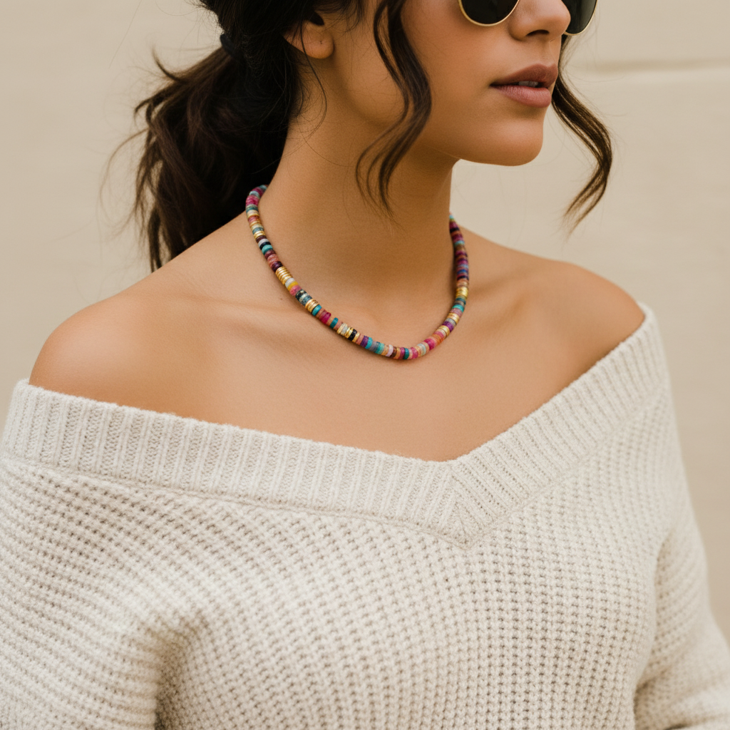 Colours of Summer ~ Multi Gemstone Beaded Necklace