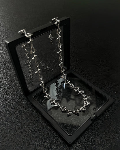 Unregular Twisted Hip-Hop Braided Necklace