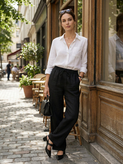 100% Linen Classic Pants LYON