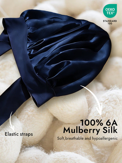 Pure Silk Bowknot Tie Bonnet