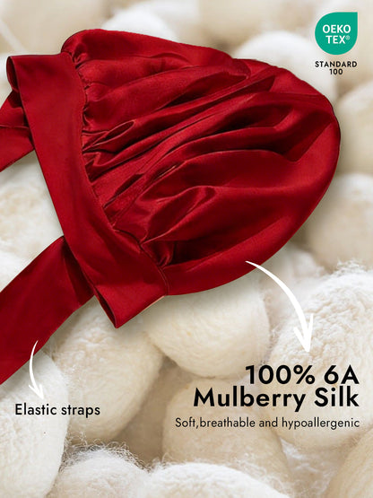 Pure Silk Bowknot Tie Bonnet