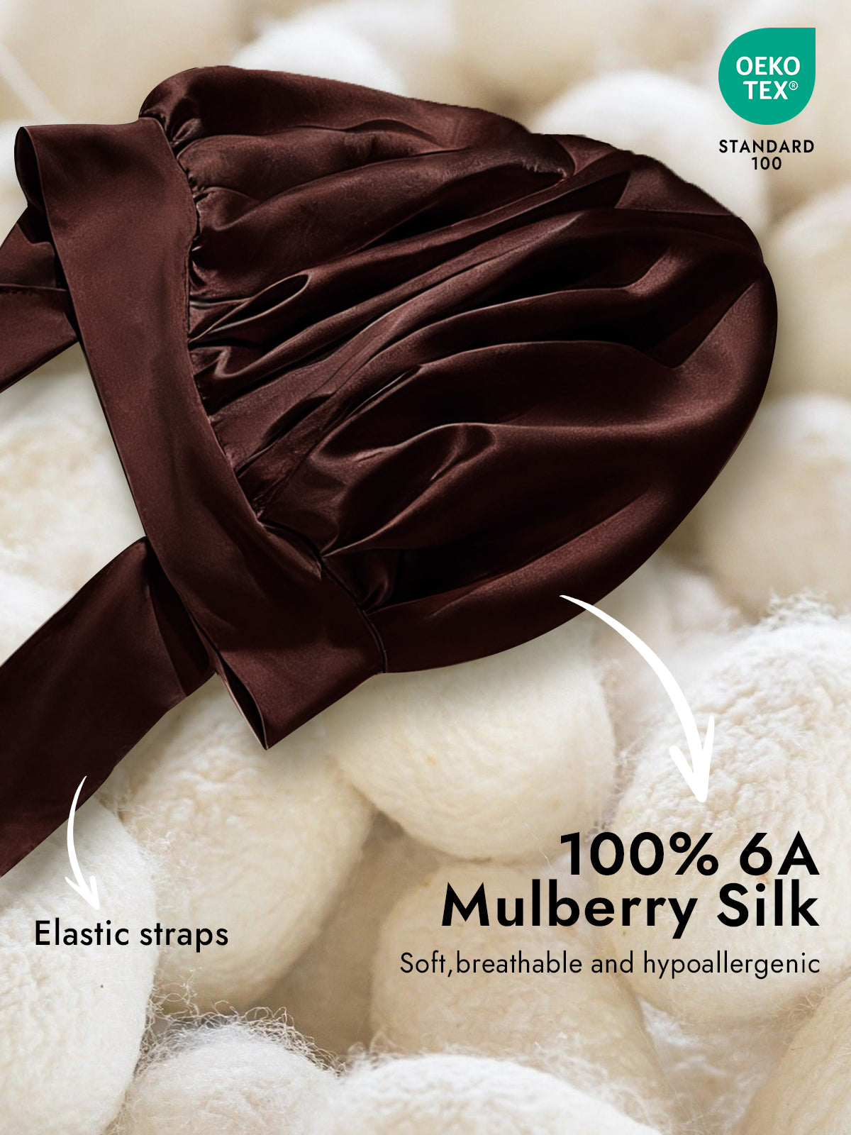 Pure Silk Bowknot Tie Bonnet