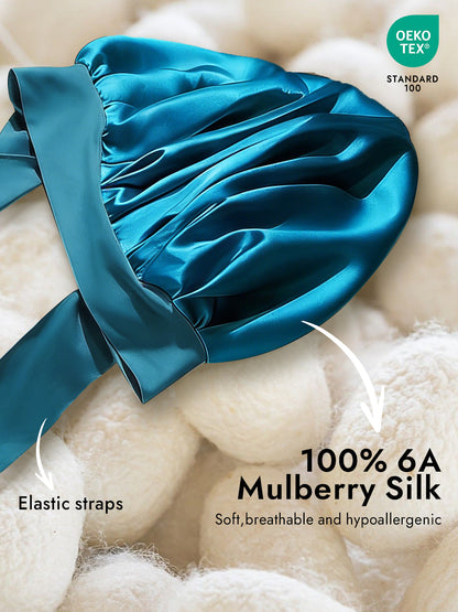 Pure Silk Bowknot Tie Bonnet