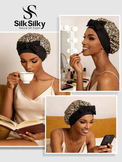 Pure Silk Bowknot Tie Bonnet