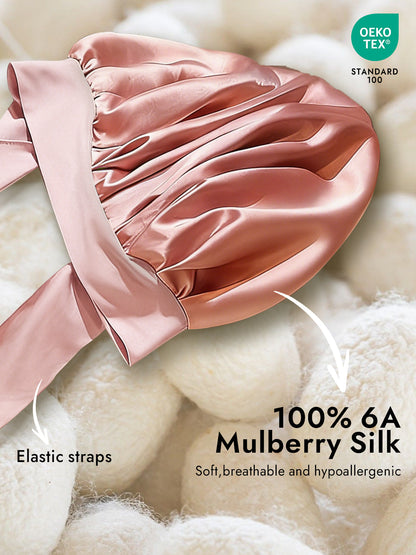 Pure Silk Bowknot Tie Bonnet