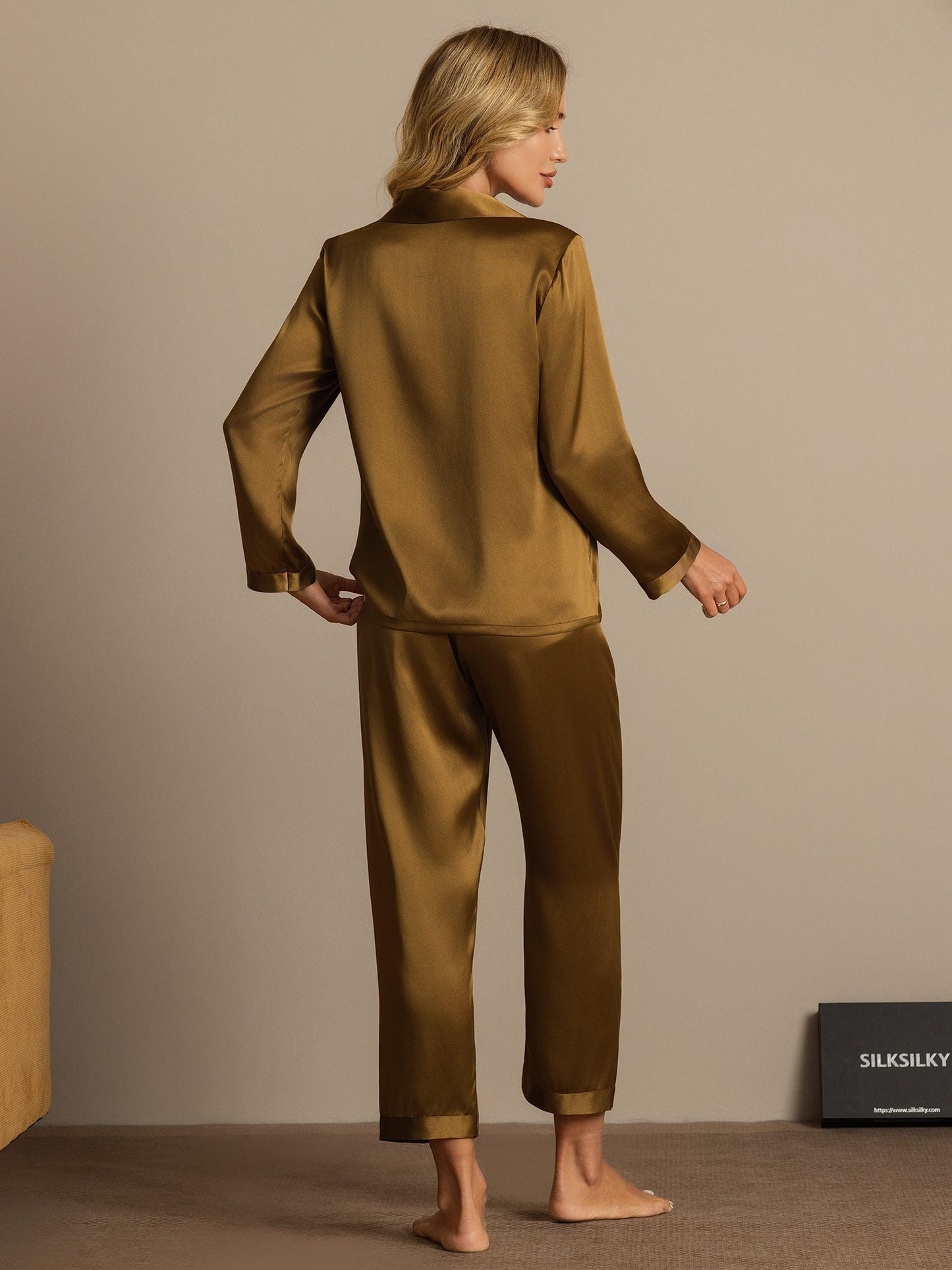 Women's Pure Silk Long Sleeve Pajamas Set