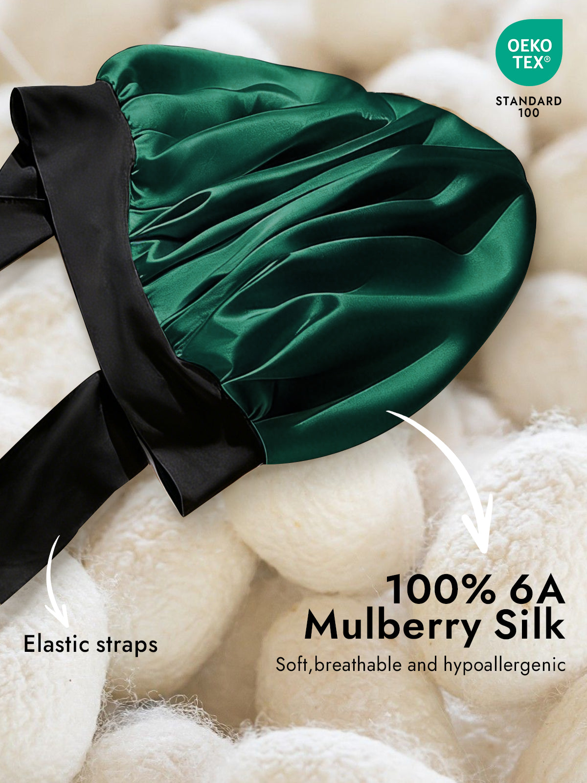 Pure Silk Bowknot Tie Bonnet