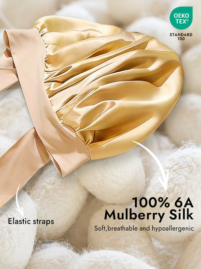 Pure Silk Bowknot Tie Bonnet