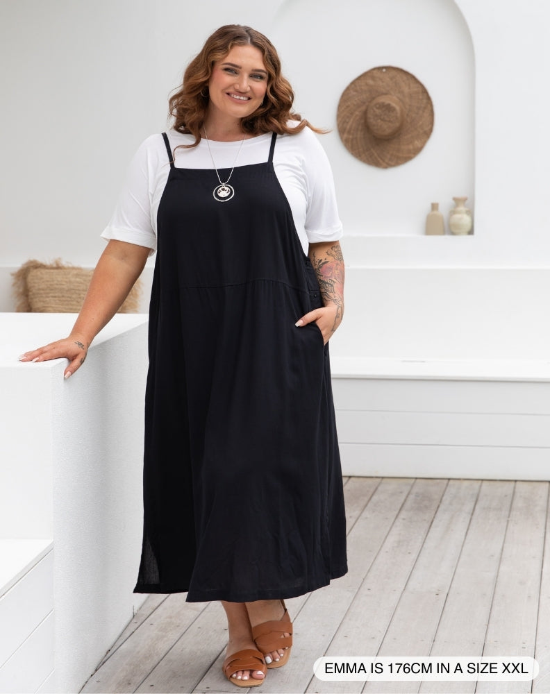 Apron Dress - Black
