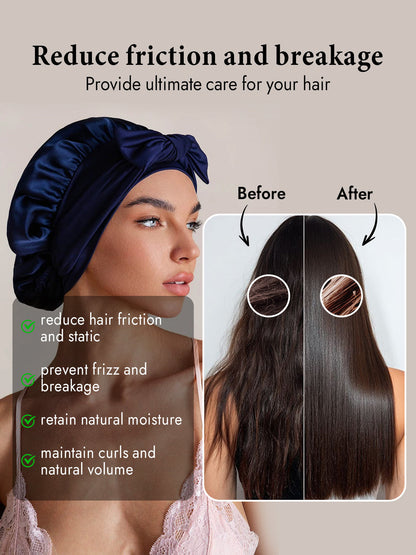 Pure Silk Bowknot Tie Bonnet