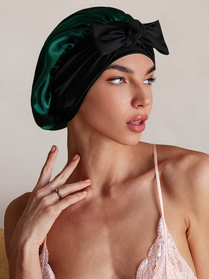 Pure Silk Bowknot Tie Bonnet