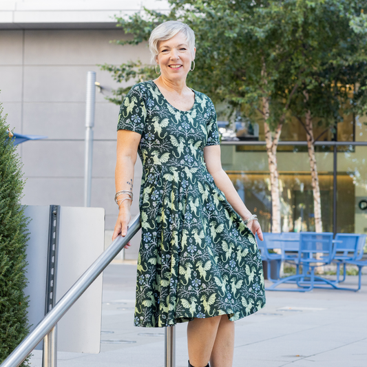 Dragons Damask Twirl Dress