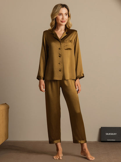 Women's Pure Silk Long Sleeve Pajamas Set