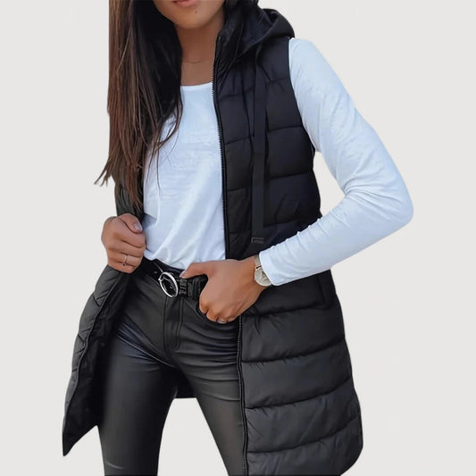 ARWENA – HOODED PUFFER VEST
