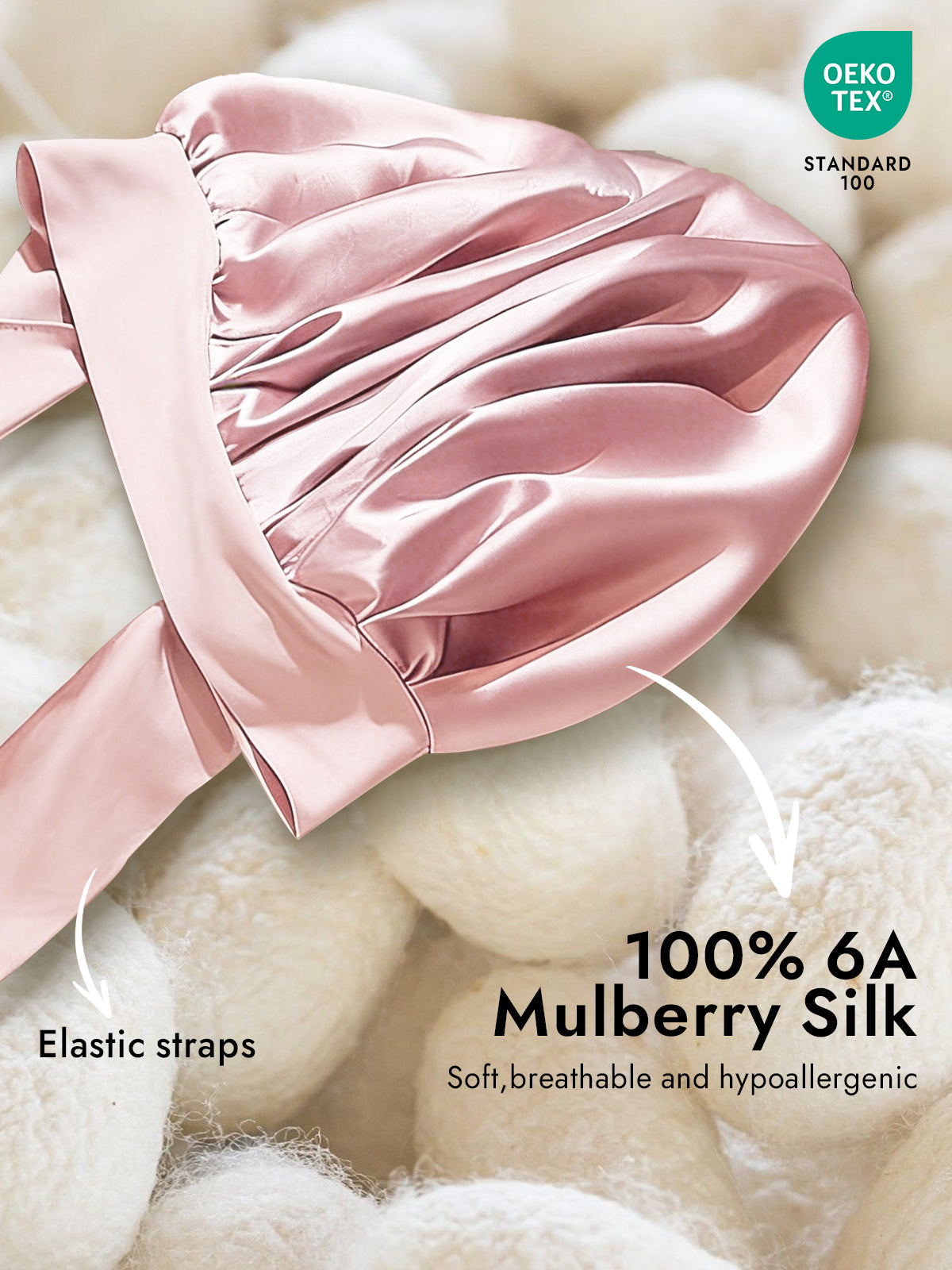 Pure Silk Bowknot Tie Bonnet