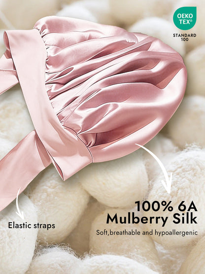 Pure Silk Bowknot Tie Bonnet