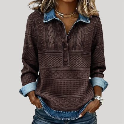 WYNIE – TEXTURED PRINT TOP