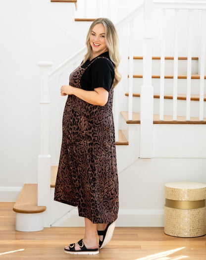 Apron Dress - Leopard