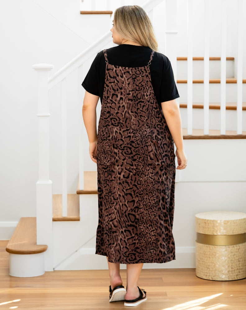 Apron Dress - Leopard