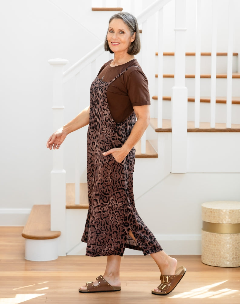 Apron Dress - Leopard