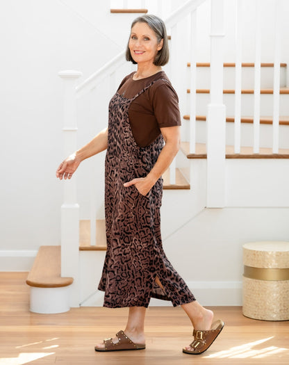 Apron Dress - Leopard