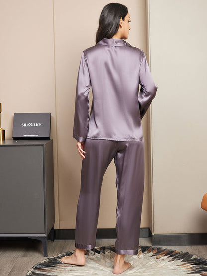 Women's Pure Silk Long Sleeve Pajamas Set