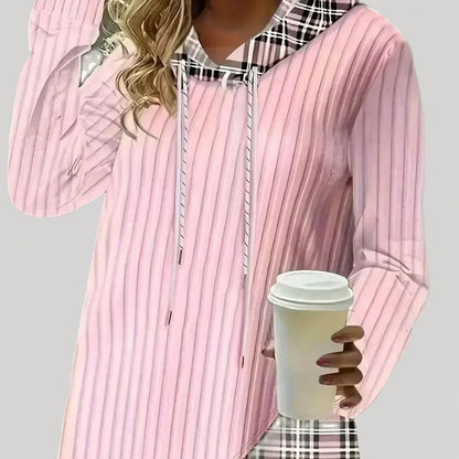 ELODIE – RELAXED CHECK HOODIE