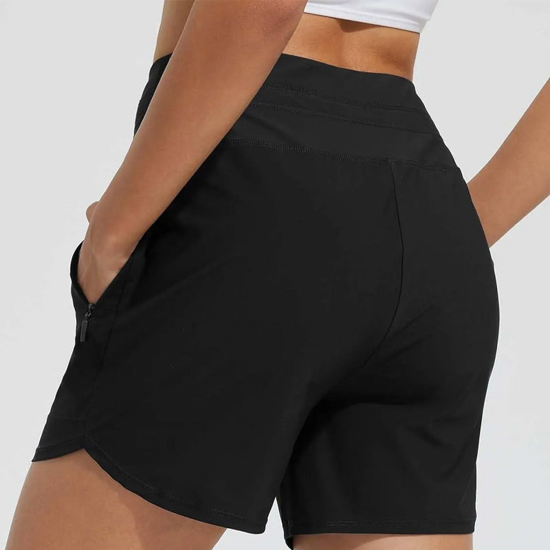 🌞NEW HOT SALE 60% OFF❄️Women's 5" Swim Board Shorts High Waisted Quick Dry Swimsuit Swimming Bottoms