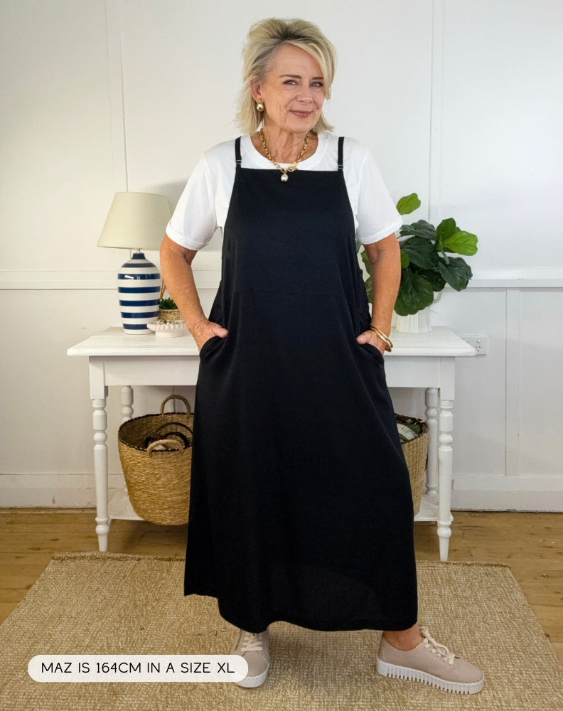 Apron Dress - Black