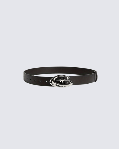 Unique Silver Buckle Design Belt