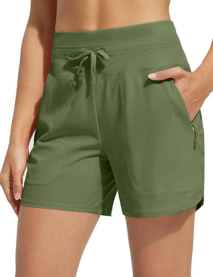 🌞NEW HOT SALE 60% OFF❄️Women's 5" Swim Board Shorts High Waisted Quick Dry Swimsuit Swimming Bottoms