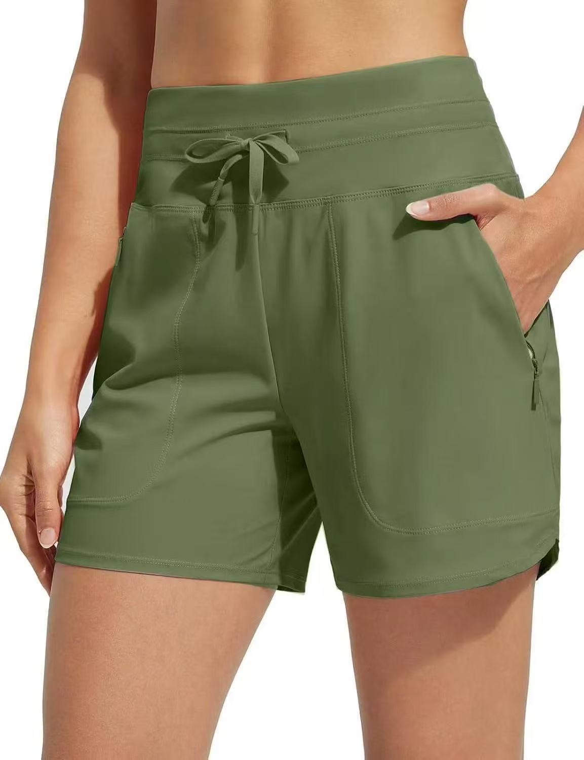 🌞NEW HOT SALE 60% OFF❄️Women's 5" Swim Board Shorts High Waisted Quick Dry Swimsuit Swimming Bottoms