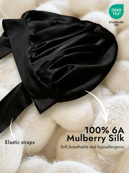 Pure Silk Bowknot Tie Bonnet