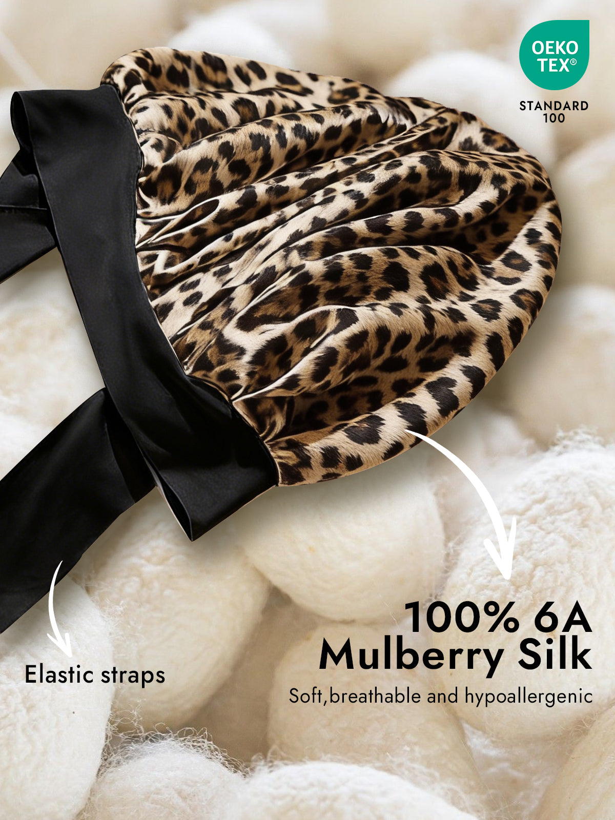 Pure Silk Bowknot Tie Bonnet