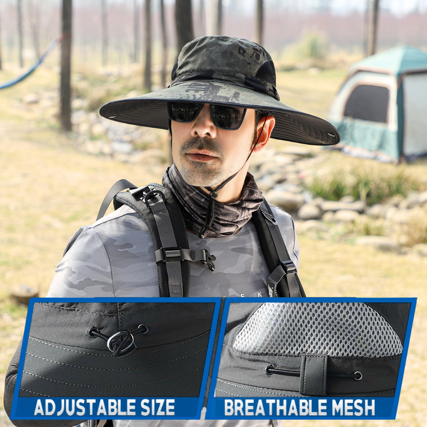 Big Head Extra Wide Brim Sun Hat