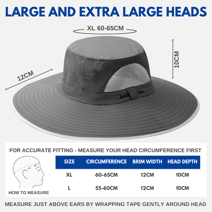Big Head Extra Wide Brim Sun Hat