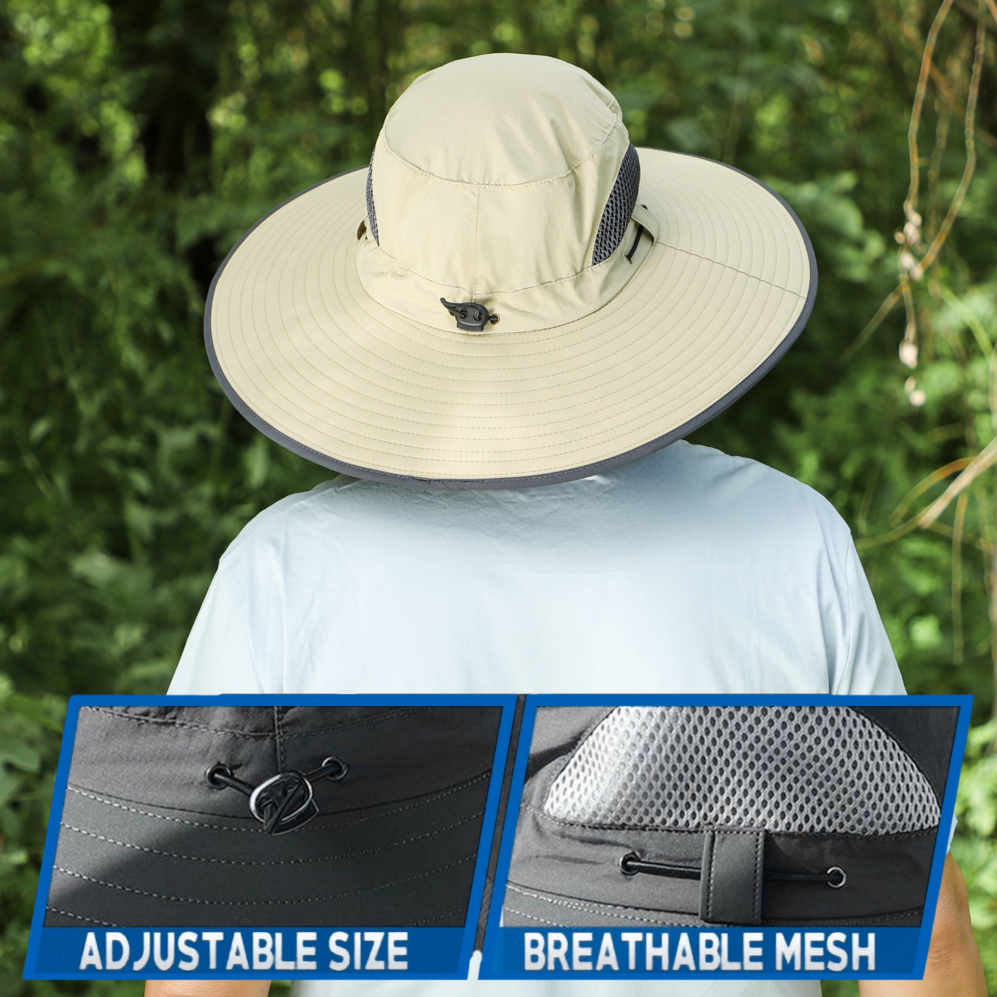 Big Head Extra Wide Brim Sun Hat