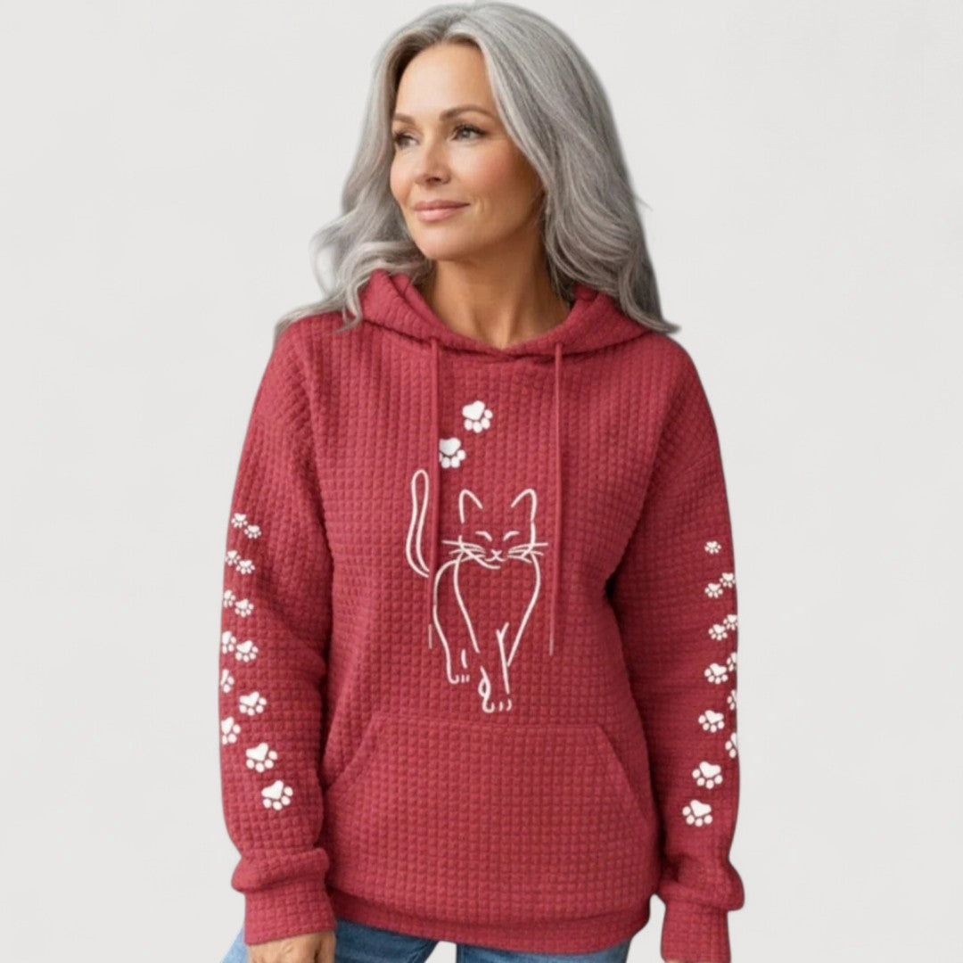 NELLY – CAT PRINT HOODIE
