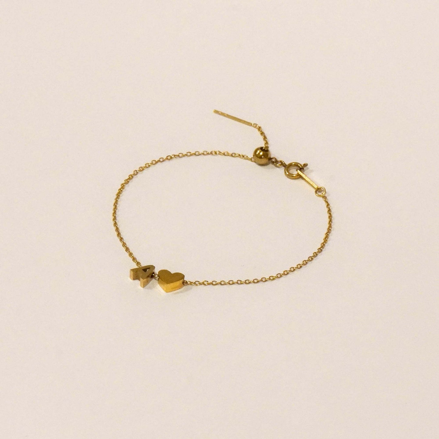 Personalised Sweet Heart Initial Bracelet