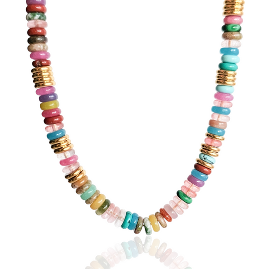 Colours of Summer ~ Multi Gemstone Beaded Necklace