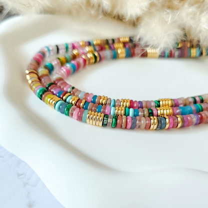 Colours of Summer ~ Multi Gemstone Beaded Necklace