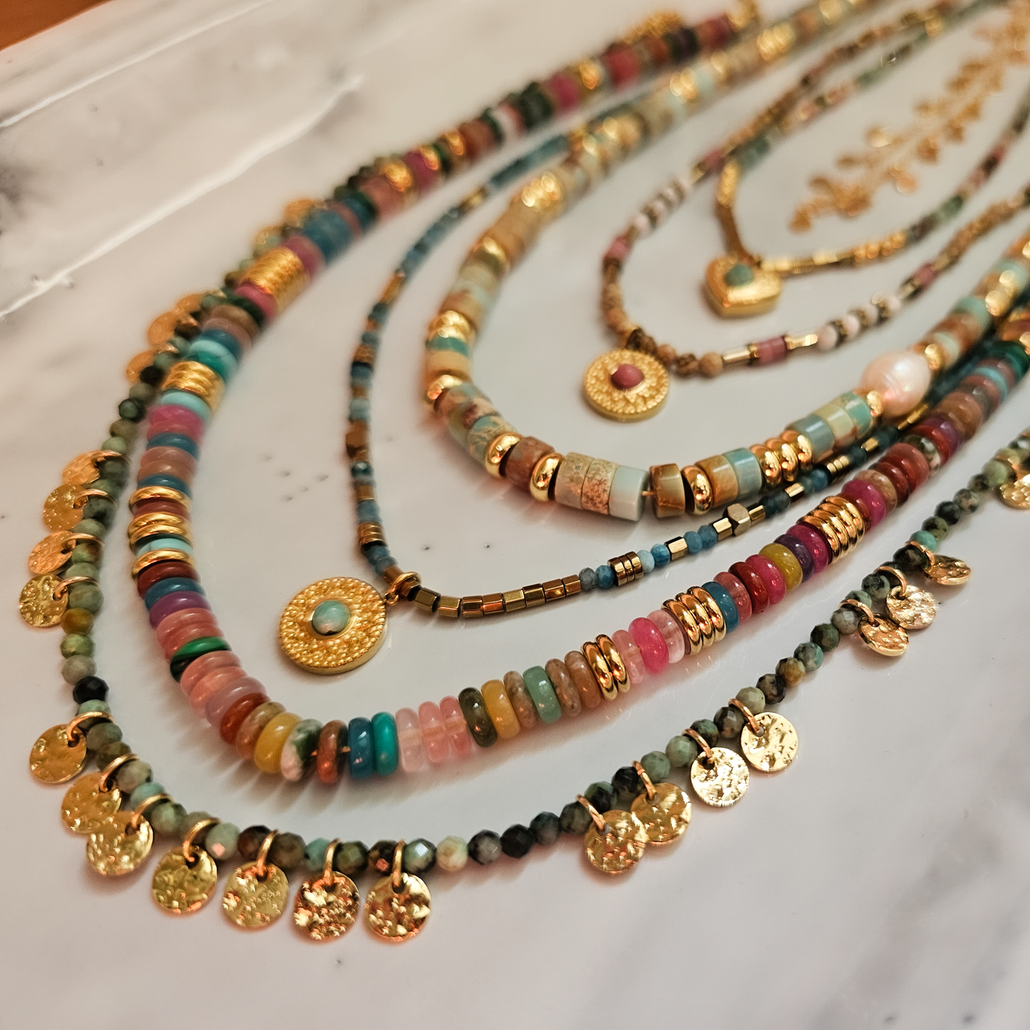 Colours of Summer ~ Multi Gemstone Beaded Necklace