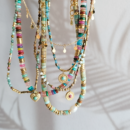 Colours of Summer ~ Multi Gemstone Beaded Necklace