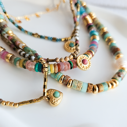 Colours of Summer ~ Multi Gemstone Beaded Necklace