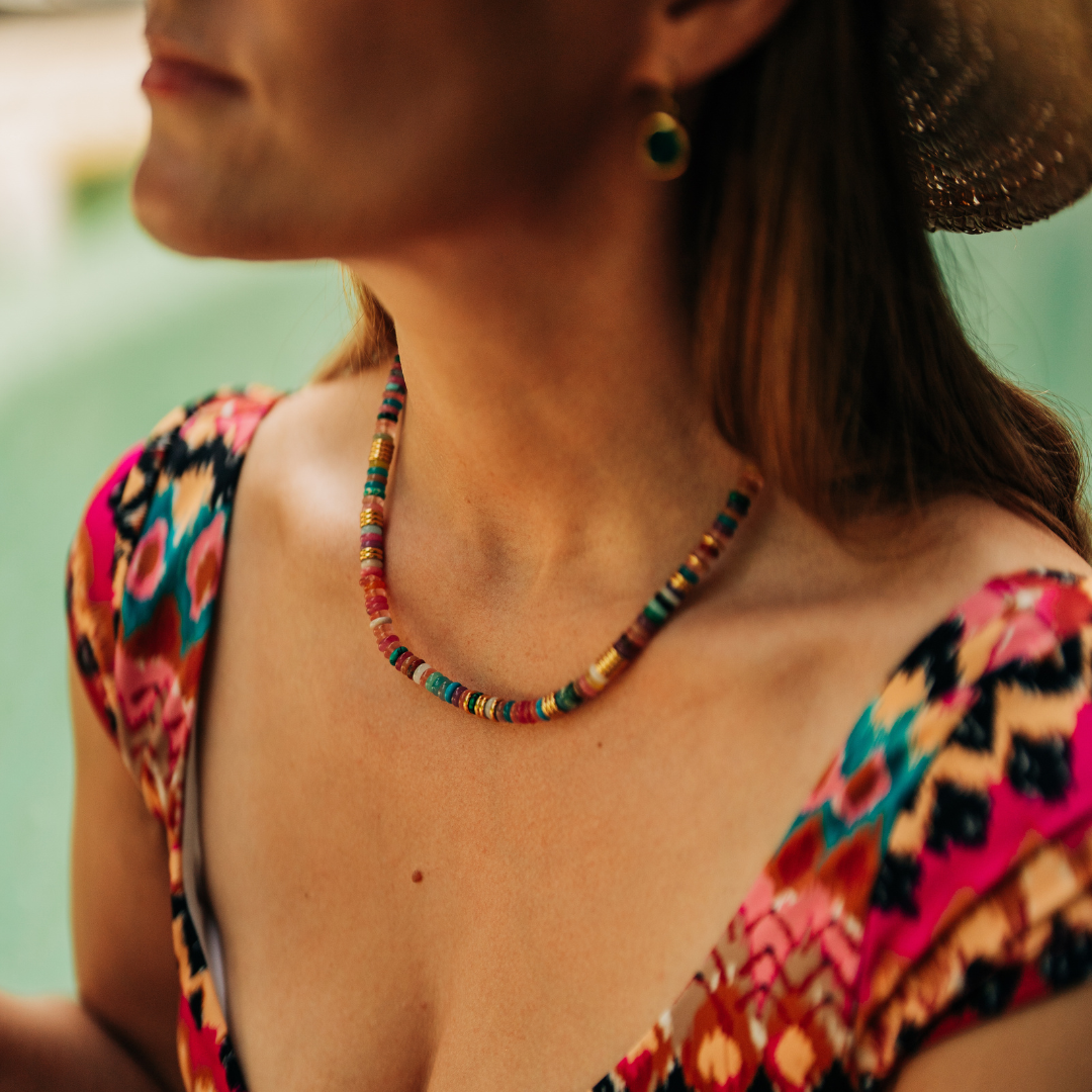 Colours of Summer ~ Multi Gemstone Beaded Necklace