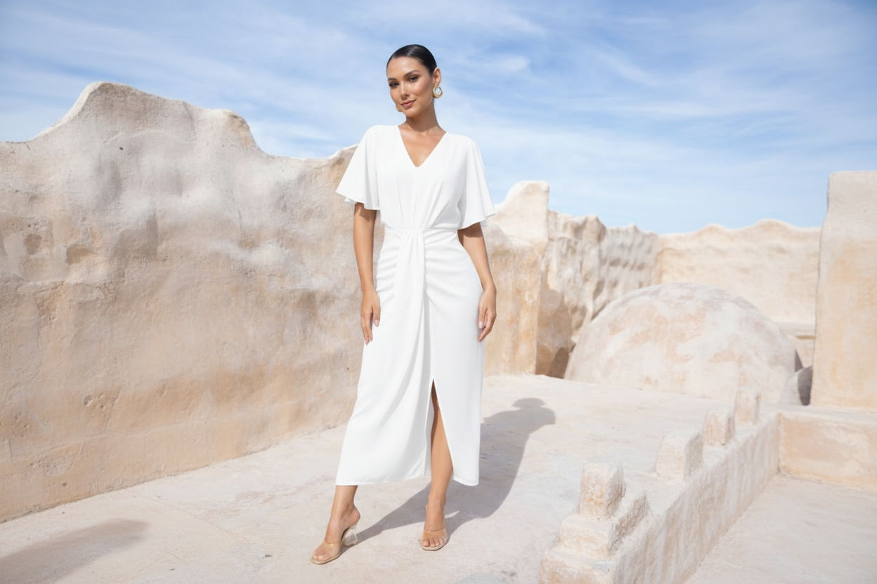 Piper Cocktail Dress - Wit
